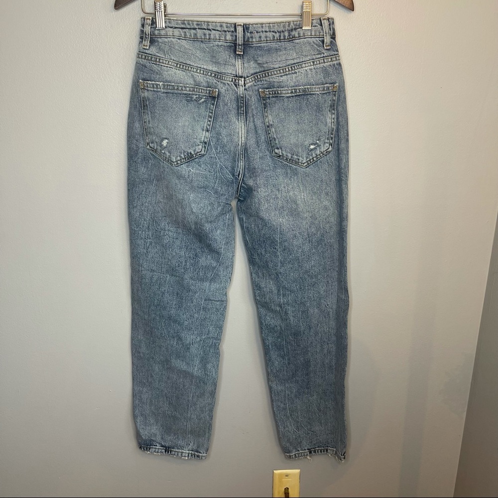 Free People, We the Free Dakota High Rise Straight Jeans, Distressed, Size 28 - Picture 12 of 14